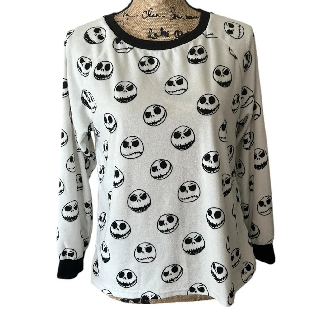 Disney Nightmare Before Christmas Jack Skellington Women’s Fleece Pajama Set - Picture 3 of 5
